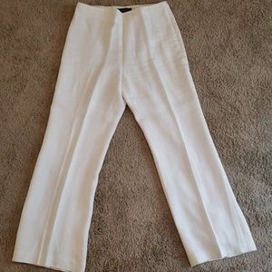 White linen pants